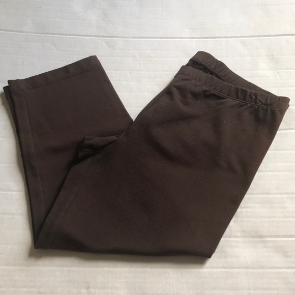 Simply Vera Vera Wang brown cotton Capri legging - Picture 2 of 7